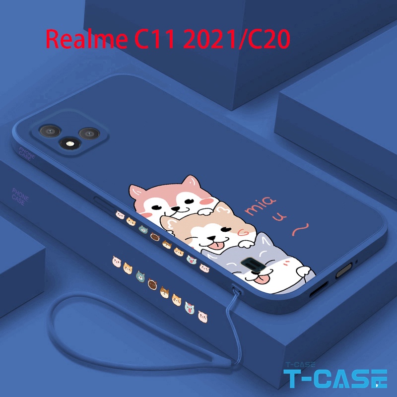 เคส Realme C11 2021 C12 C15 C17 C20 C21 C21Y C25Y C25S C25 Silicone Soft Case Lovely dog Case TGG