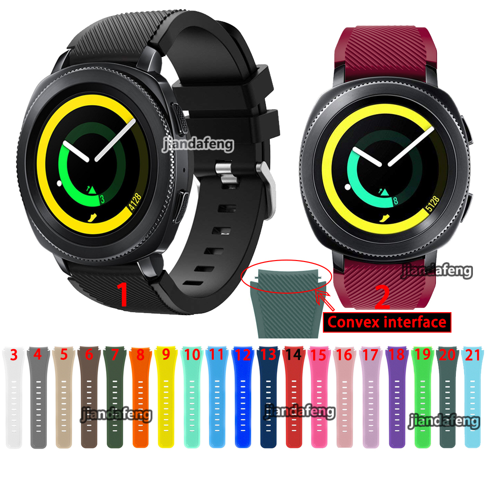 สายรัดซิลิโคนแบบสปอร์ตสายกันน้ำสำหรับ Samsung Gear Sport