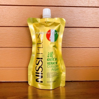 Nissi plus rich keratin เคราติน เคลือบแก้ว 500ml (ถุงทอง)