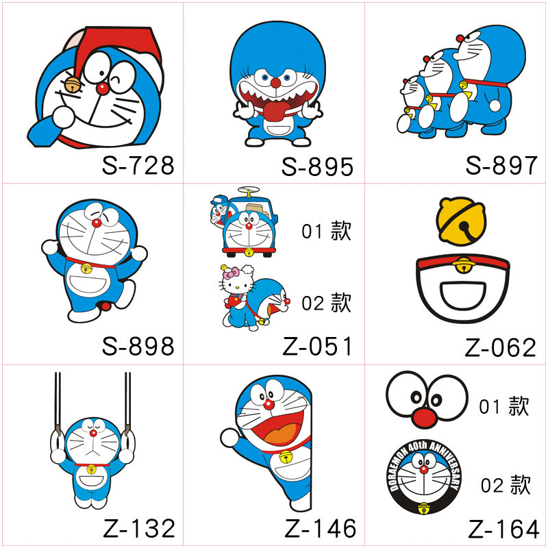 ใหม่โดราเอมอนรถสติกเกอร์กันน้ําสติกเกอร์รถจักรยานยนต์ Auto Decals การใช้ถังสติกเกอร์ประตูหน้าต่าง Tanker สติกเกอร์ Scratch ฝาครอบ Decoraiton