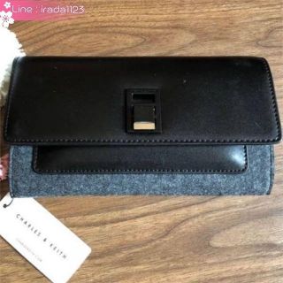 charles and keith embellished push lock wallet ของแท้ ราคาถูก