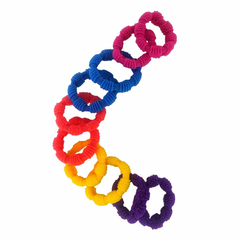 Goody ยางรัดผม 05521 Girls Ribbed Ponytailers  - คละสี  (10 ชิ้น)