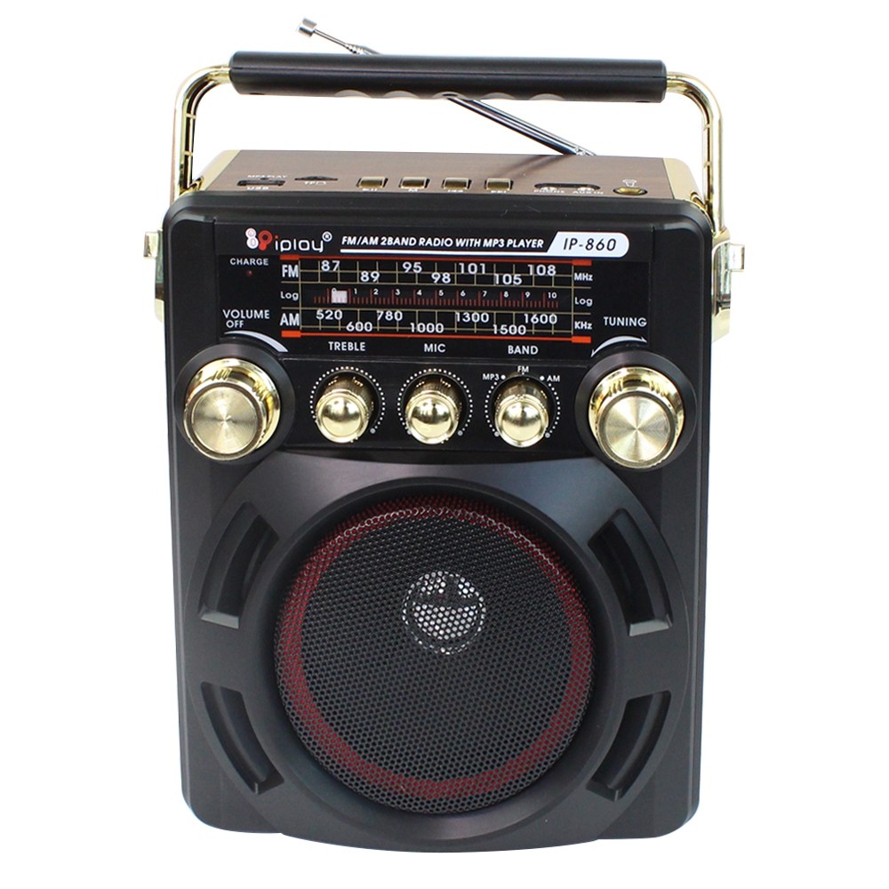 Telecorsa วิทยุ IP-860 ฟังได้ทั้ง FM/AM/เล่นUSBได้/SD/MP-3/ รุ่น Portable-karaoke-box-microphone-radio-fm-usb-01d-K3