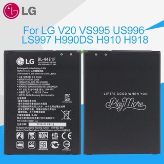 LG แบตเตอรี่ BL-44E1F สำหรับ LG V20 VS995 US996 LS997 H990DS H910 H918 Stylus3 M400 3200mAh 100% Original แบตเตอรี่