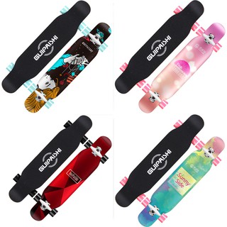 skateboard Longboard บอร์ดยาว 120 cm. เต้นสนุกบนบอร์ด แถมกระเป๋าใส่บอร์ด พร้อมส่งทันที มีเก็บปลายทาง