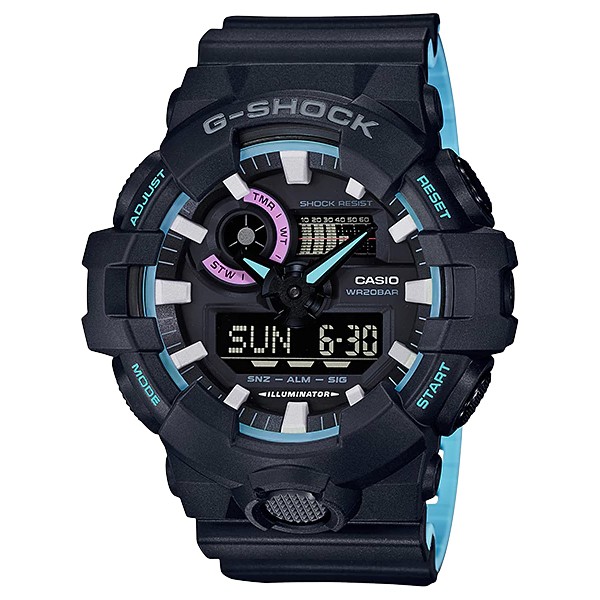 Casio G-Shock Limited color นาฬิกาข้อมือผู้ชาย สายเรซิ่น รุ่น GA-700PC-1A