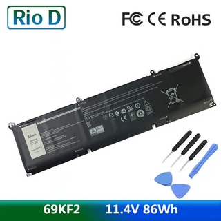 New 69KF2 Laptop Battery for Dell Alienware M15 M17 R3 XPS 15 9500 G7 7500 5550 P100F P45E P91F DVG8M P8P1P