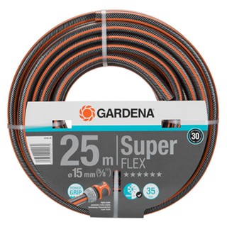 Watering hose HOSE PVC GARDENA SUPERFLEX 5/8"X25M ORANGE Watering equipment Garden decoration accessories สายยางรดน้ำ สา