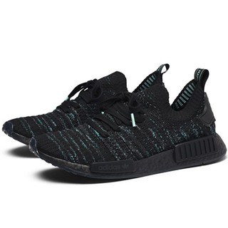 Adidas รองเท้าผ้าใบชาย NMD R1 STLT Parley Primeknit แท้ สี BLACK