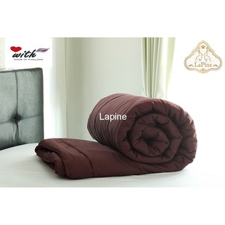 Lapine ผ้านวมขนห่านเทียมพร้อมเย็บปลอก500เส้นในตัว สีน้ำตาล  3.5ฟุต ผ้า Supersoft cotton USA กันไรฝุ่น เกรดโรงแรม5ดาว