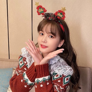กิ๊ฟ ที่คาดผมคริสต์มาส Christmas หูกวาง สไตล์คริสมาสต์ ใช้ตกแต่งวันคริสต์มาสกิ๊ฟติดผมเด็ก