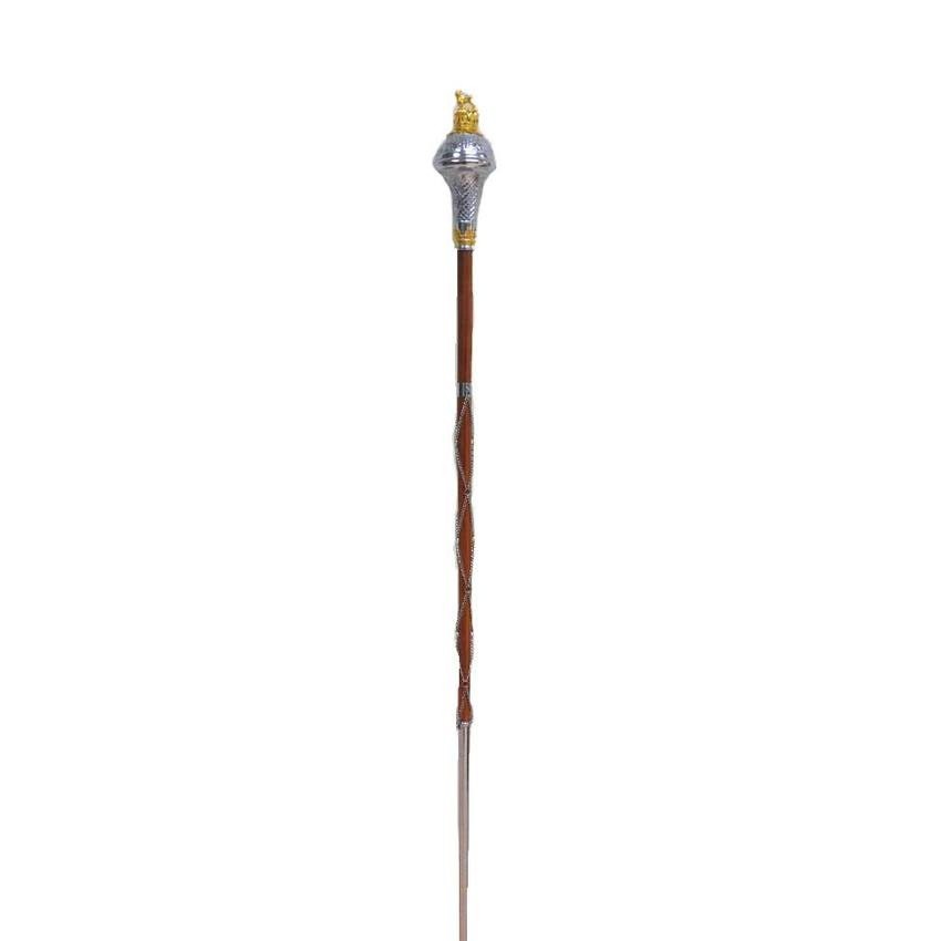 Halifax 155260 ไม้คฑากรหัวสิงห์ ด้ามหวาย 150 cm. หัวแกะลาย ** ฟรีกระเป๋าบุฟองน้ำ **