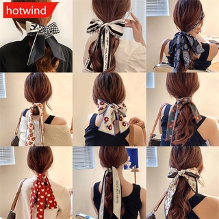 Hotwind ยางรัดผม ริบบิ้นโบว์ ผ้าไหม ประดับมุก เครื่องประดับแฟชั่น เข้ากับทุกการแต่งกาย C2M1