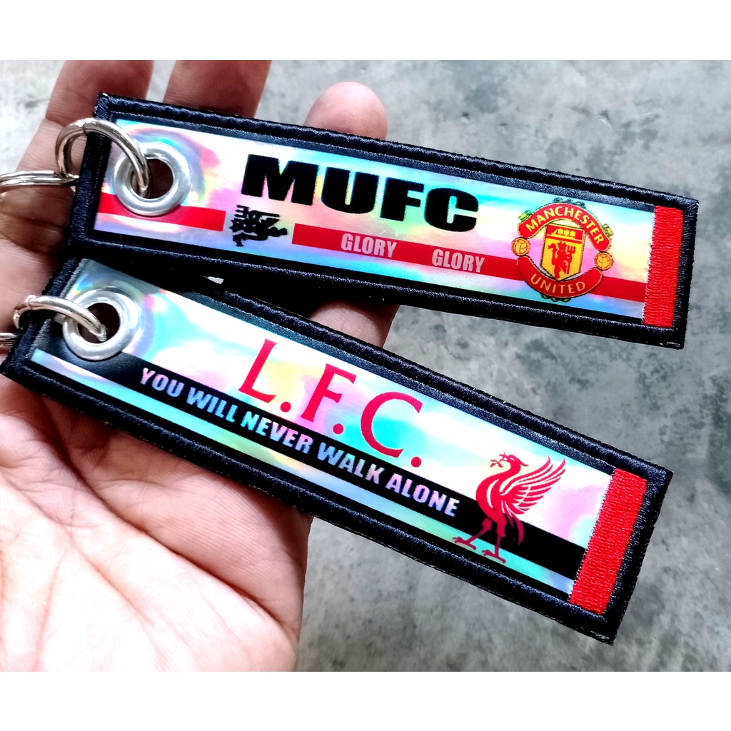 พวงกุญแจ แมนยู Manchester United ลิเวอร์พูล Liverpool แบบ โฮโลแกรม ...