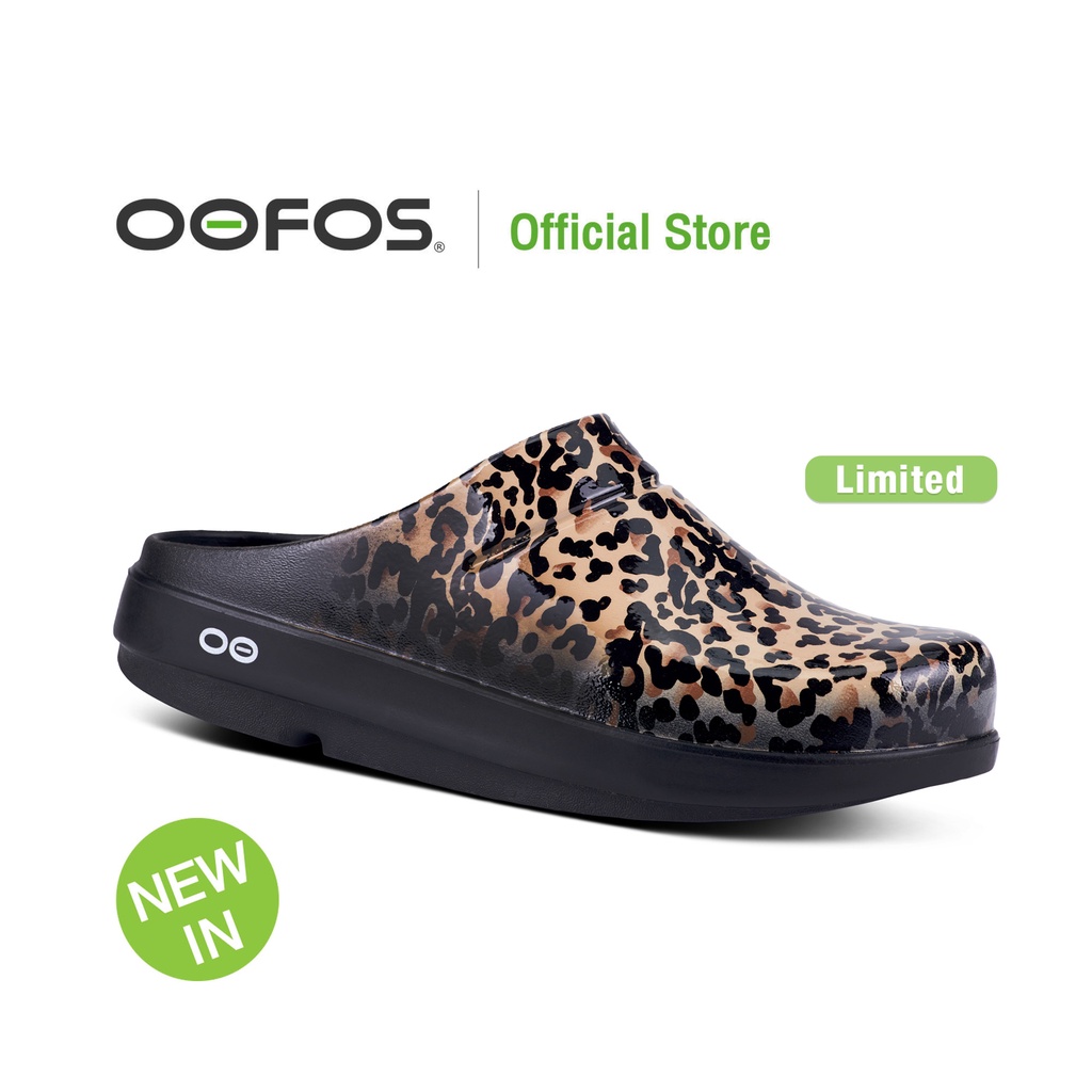 HOT OOFOS Recovery Footwear รุ่น Oocloog Luxe Leopard
