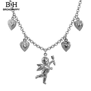 Broad Love Heart Stainless Steel Clavicle Choker