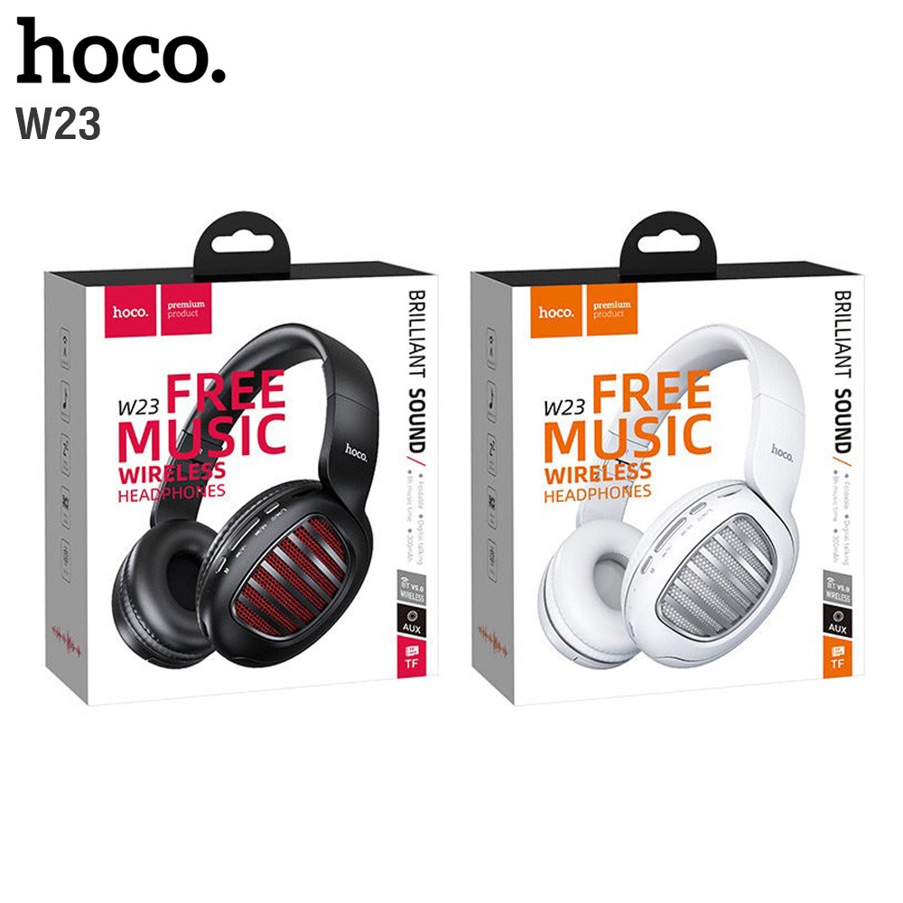 Telecorsa หูฟังบลูทูธ Hoco Headphones W23 รุ่น Wireless-headphones-bluetooth-W23-08B-Ri