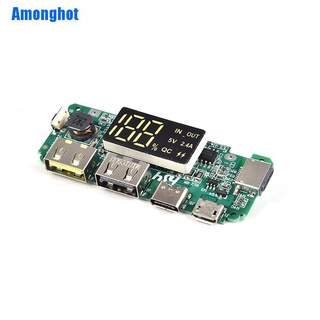 Amonghot Led 5v 2. เครื่องชาร์จแบตเตอรี่ 4 A Usb 18650