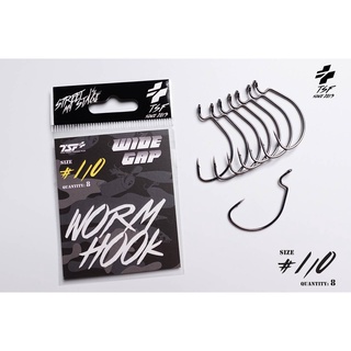 TSF WORM HOOK เบ็ดเหยื่อยาง ปลายาง หนอนยาง เบ็ดท้องกว้าง WIDE GAP เบ็ดหนอน ฟ้าลั่น ใช้เบอร์4/0