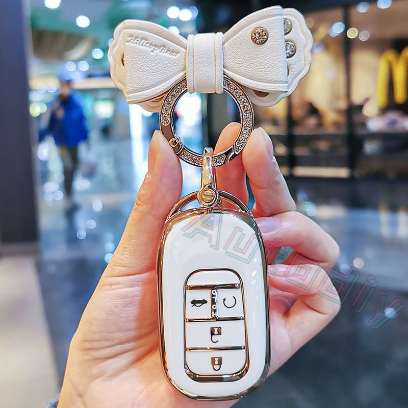 (โปรดดูให้ชัดเจนว่า A หรือ B)  เคสกุญแจรีโมทรถยนต์ TPU สีรุ้ง สําหรับ Honda Civic FC FE 1.5E 1.5V 1.5RS HRV Jazz CRV Civic City Accord ODYSSEY SPIRIOR 2022 - รูปที่ 4