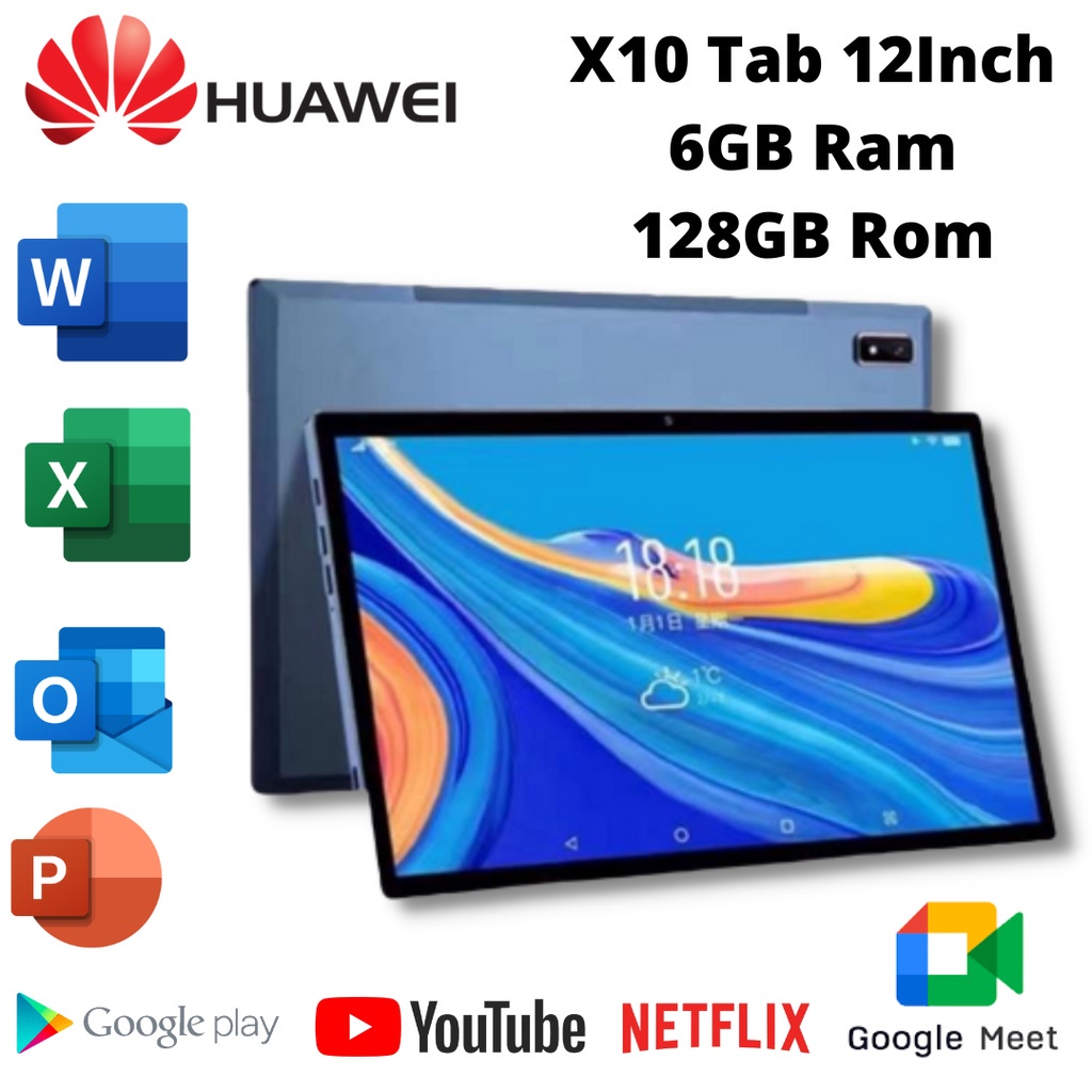 ✨พร้อมส่ง✨แท็บเล็ต Huawei Tablet หน้าจอ 10.1 นิ้ว [6GB RAM 128GB ROM] Android 8.1 หนึ่งซิม 4G LTE WIFI Huawei Tablet X10