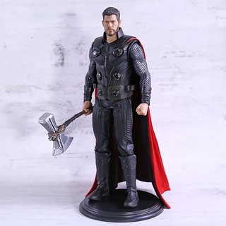 THOR with Stormbreaker Marvel Avengers Infinity War 1/6 PVC Action Figure 31 cm &amp; Mjolnir Key Ring