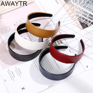 Awaytr ที่คาดผม ชนิดหนัง PU แฟชั่นสตรี