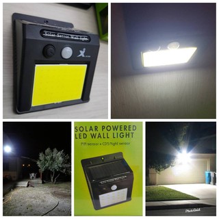 SOLAR POWERED LED  WALL LIGHT XJX-COB โคมไฟโซล่าเซล  48 LED ตรวจจับความเคลื่อนไหว เปิด/ปิดไฟอัตโนมัติ