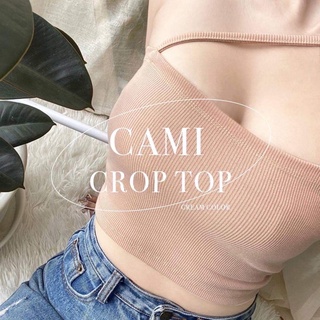 เสื้อเกาะอก คาดไหล่ Cami crop top