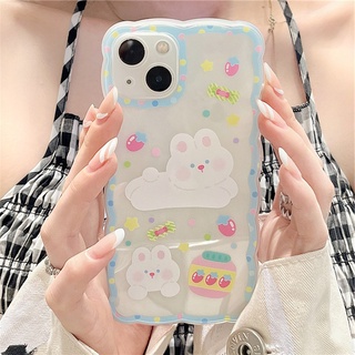 เคสมือถือ เคสไอโฟน เคสโทรศัพท์มือถือ ซิลิโคนนิ่ม TPU ใส กันกระแทก ลายคลื่นใหญ่น่ารัก แฟชั่น สําหรับ Iphone 13 12 11 XR ProMax