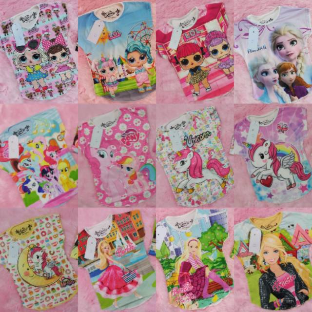 เสื้อยืด COCO ICE, GIRLS TOP, FULL PRINT, LOL, FROZEN, ETC