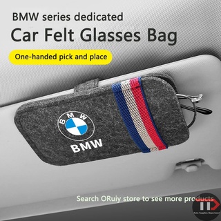 【TD】กระเป๋าใส่แว่นตา แบบคลิปหนีบ อเนกประสงค์ สําหรับรถยนต์ BMW E36 E46 E39 E90 E60 E70 F10 F30 X1 X2 X3 X4 X5