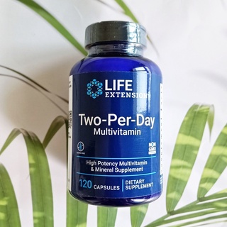 Two-Per-Day Capsules 120 Capsules (Life Extension®) รวมวิตามิน &amp; แร่ธาตุ Super-Potent Multivitamins