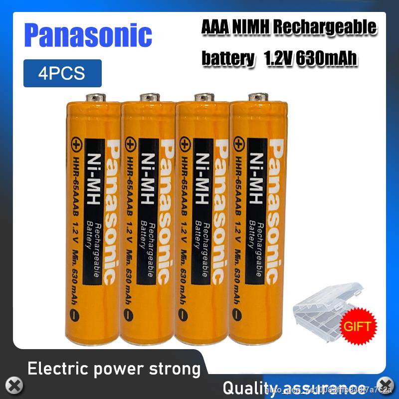 Panasonic ni mh 1 2v 630mah cells pilha recarregavel aaa brand cordless
