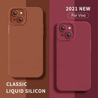 เคสโทรศัพท์มือถือซิลิโคนแบบบางป้องกันเลนส์กล้องสีแคนดี้สําหรับ Vivo Y17 Y15 Y12 Y11 Y20 Y20I Y20S Y30 Y50 Y85 V9 V11I V15 S1