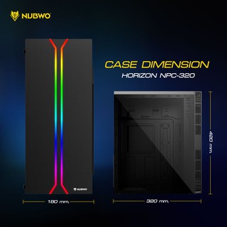 HORIZON NPC-320 BLACK  Gaming Caseประกัน1ปี