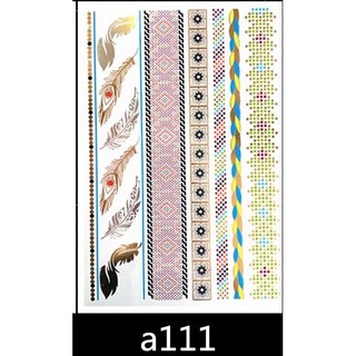 สติ๊กเกอร์ ลายสักโบฮีเมียนสีทอง Gold color Bohemian style Temporary tattoo Tattoo stickers