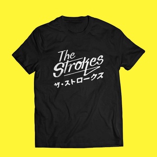 De32wew632 เสื้อยืดลําลอง ผ้าฝ้าย แขนสั้น พิมพ์ลาย THE STROKES สไตล์คลาสสิก สําหรับผู้ชาย POI32SDF2529