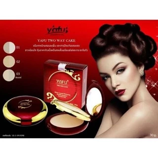 YAFU powderแป้งพัฟยาฟูแป้ง2ชั้น ตลับแดง มีให้เลือก4เบอร์