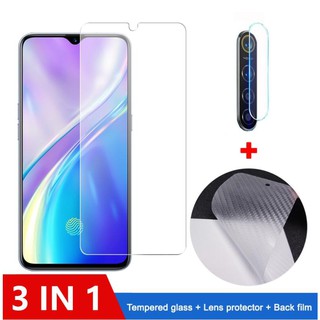 【3in1】Realme 8 7 7i Pro XT Tempered Glass Realme XT X2 5 3 2 Pro X C1 C2 โปร่งใส ฟิล์มกระจกนิรภัย + ฟิล์มกันรอย +ฟิล์มป้องกันเลนส์ สำหรับ