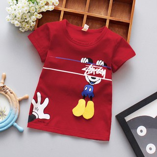 Boys Girls Kids Children T shirt Cotton Mouse Print Pattern