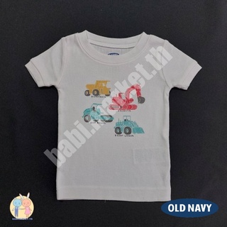 ของใหม่ เสื้อยืดแขนสั้นเด็ก Unisex แบรนด์ Old Navy ลายรถตัก