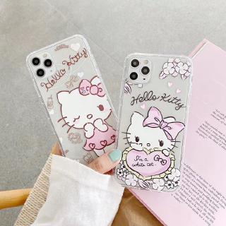 Huawei Nova 3 3e 3i Nova 4 4e Nova 5T Nova 7i Nova 7 SE Mate 20 Pro Mate 30 Pro P20 Pro P20 Lite P30 Lite P30 Pro P40 Pro Honor 8X Huawei Y9s Y6s Hello Kitty Shockproof Clear Case Cover เคสโทรศัพท์มือถือลายการ์ตูนคิตตี้สําหรับ