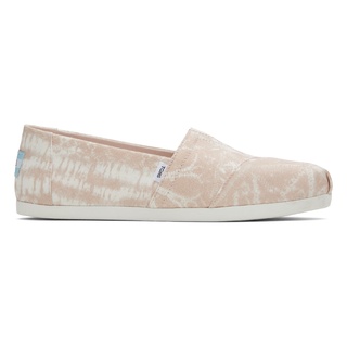 TOMS รองเท้าลำลองผู้หญิง แบบสลิปออน (Slip on) รุ่น Alpargata Cloudy Pink Patchwork Batik Print (A) รองเท้าลิขสิทธิ์แท้