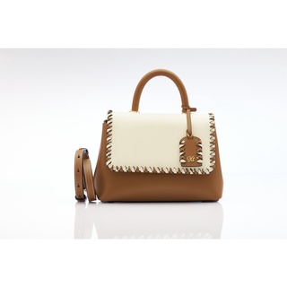 Xotique Camille handbag in tan/ivory leather