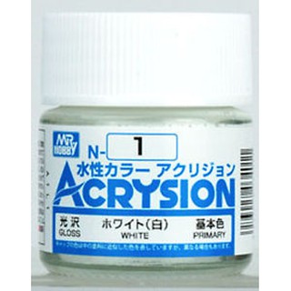 Mr.Hobby สีสูตรน้ำ Acrysion N1 White สีน้ำสำหรับพลาสติกโมเดล กันพลา