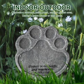 Garden Lawn Gift Patio Ornament Backyard Tombstone Pet Supply Paw Shape Memorial Stone