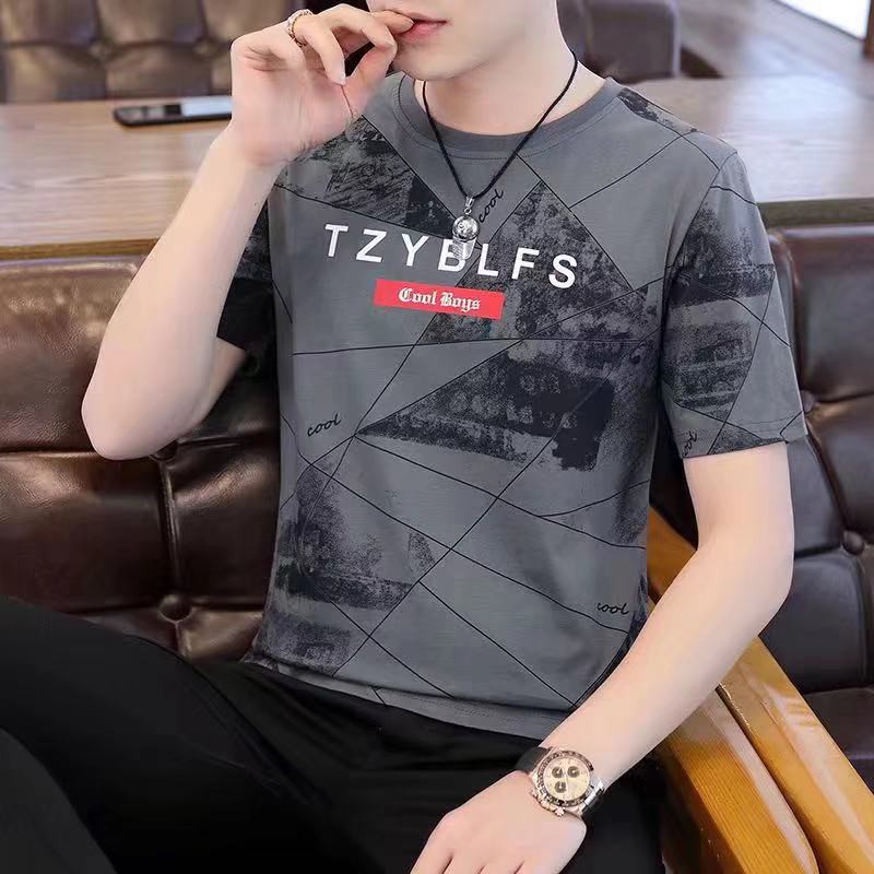 AVONE **พร้อมส่งจากไทย** เสื้อยืดคอกลมผู้ชาย แฟชั่นสไตล์เกาหลี 0056
