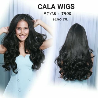 แฮร์พีชcalawigsราคาส่ง รหัสT900กว้าง26cmยาว60cm ชิ้นหนาพิเศษไหมด้านเหมือนผมจริง แฮร์พีชลอนปลายยาว