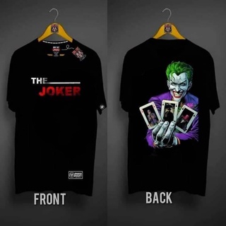 เสือยืดผู้ชาย - YZ☫✁❁JOKER แรงบันดาลใจด้านหน้าและด้านหลังเสื้อยืดวินเทจเสื้อยืด UNISEX สําหรับผู้ช